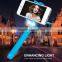 Smartphone mini selfie stick monopad cable take pole selfie stick with led flash fill in light