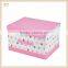 Factory price PE coating non-woven storage box with handle