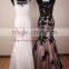 Superior Quality Stylish Sexy Black Sleeveless Wedding Gown Appliqued Fashion Ball Gown Wedding Dresses