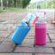 Promotional Gift Mineral Water Bottle with Colorful Cupcoat Borosilicate Glass Bottle Water Private Label