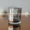 Electroplated glass candle holder