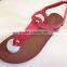 Uniseason Wearproof TRP Sole Outdoor Summer Flat PU Rose Girl Sandals