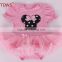 Factory Wholesale Christmas Presents Pink and Blue Tutu Christmas Pettiskirt Baby Kids Crown Pattern