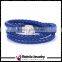 PU Leather Rope Bracelet with Shamballa Magnetic Clasp