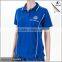Customized Logo Blue Racing Women Polo Shirt With Embroidery