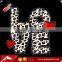 Bling Wholesale Zebra Heat Transfer Vinyl Iron on Printed Love Rhinestone Transfer Ink for T Shirts