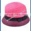 hot new products for 2014 Summer beach bowknot mixed colors shade pots cap lady hate para straw hat and cap