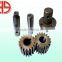 Precision gear and shaft for textile machine textile shaft