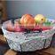 handmade steel wire fruit basket steel wire mesh storage basket metal basket with liner