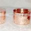 100% PURE COPPER HAMMERED FINISH CANDLE JAR, FANCY COPPER CANDLE CONTAINER