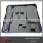 ABS rectangle inside plastic tray, the part of tool box by vacuum forming
