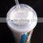 16 Oz Plastic Clear Dome Lid Double Wall Tumbler with Straw
