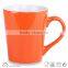 ceramic milk mug two tone glossy coffee mug