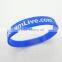 Inkfilled Adult Size 1 Inch Silicone Wristbands