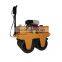 double drum walk behind vibratory road roller with good quality