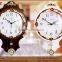 Vintage wooden clock, wall clock, solid wood, 62cmH*30cmDIAM*7.8cmT