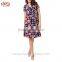 Fashion plus size prom spot print dress wrap front vintage dress 1950s