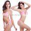 87%Polyester Sexy Red Christmas Bikinis Girls Swimwear Swim Suit