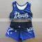 Cheap Girls Cheerleader Uniforms, Comfortable Lycra Compression Cheerleading Bras and Shorts