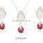 Silver Plated Ruby Studded Fashion Pendantset