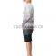 Silm fit gradient stripes tone dress with zip fastening on the back