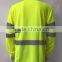 Men's high visibility 100%polyester birdeye fabric traffic wholesale reflective tshirt