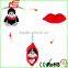 hot selling plush monkey gorilla turnover pillow red lip