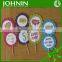 Custom logo Birthday Party Decorations Superhero Tooth Pick Flags