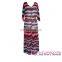 Buttons and Slit Front Open Tie-dye Print Chiffon Beachwear Dresses Women