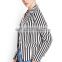 Ladies OEM jacket light long style black and white stripe women blazer