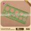 Hot sell 20cm plastic letter stencil ruler for students