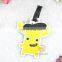 Customized 3D cartoon soft rubber bag tag/ pvc luggage tag