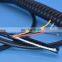 spiral coil spring cable/spiral coiled cable Low Voltage Flexible Retractable Spiral Spring Coiled Cable