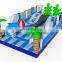 2020 Outdoor Ocean theme giant inflatable course with ocean ball pool for kids