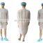Disposable lab coats with snap button nonwoven lab coats visitor coats