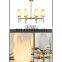 Home decoration modern professional lighting lava lamp iceberg glass bronze chandelier