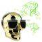 New Plastic Metallic SKULL Wireless Bluetooth Speaker Sunglass NFC Skull Speaker Mobile Subwoofer Multipurpose Speaker