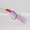 7-15# Sabiki Fishing Rigs Bait Freshwater Saltwater Colorful Feather Hooks 6 Hooks Pink Sabiki Rigs