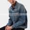 Wholesale Custom Vintage Plain Over sized denim fabric jeans jacket for men