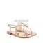 women sandals flat ankle strap attractive color and t-strap design ladies shoes