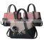 Fashion PU Leather shoulder bag Women Ladies Handbag with Flower