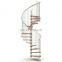 cheap price white design pvc handrail indoor spiral stairs