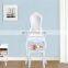 3 Drawer Vanity Table Set Dressing Table with Cushioned Stool Makeup Table