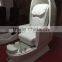 2016 white egg shape with pink massage seat pedicure chair
