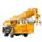 Telescopic boom 7 sections 30 meter length pickup truck crane with cable winch