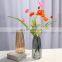 Manufacture Bud Vase Nordic Wedding Garden Home Decorative  Bud Vase Glass Round Modern Orange Crystal Glass Pot Flower Vase