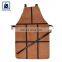 Matching Stitching Buckle Closure Type High Quality Genuine Leather Cooking Apron Exporter