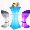 party wireless illuminated led light bar cocktail tables and chairs pe plastic led bar table
