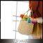 Wholesale Weave Natural Pom Pom Straw Bag