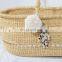 Straw Natural Seagrass Baby Changing Basket Handwoven for Nursery high quality Moses Basket cheap wholesale